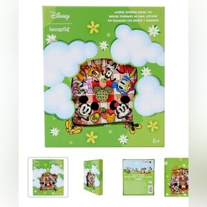 Loungefly Disney Mickey Picnic 3" Lapel Pin Limited Ed 1800 Spinning Layered New